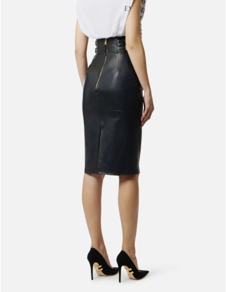Elisabetta Franchi High-Waisted Leather Skirt