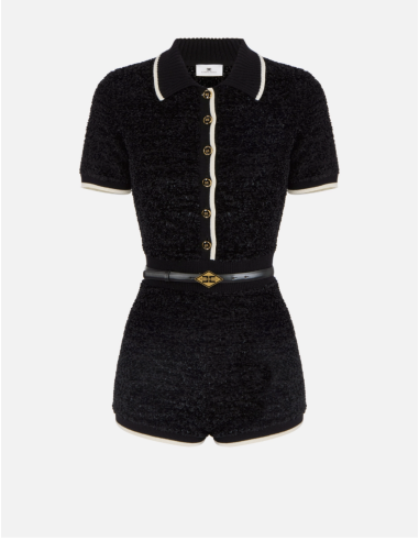 combishort en chenille noire elisabetta franchi