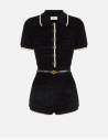 combishort en chenille noire elisabetta franchi