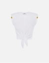 t-shirt à nouer blanc elisabetta franchi