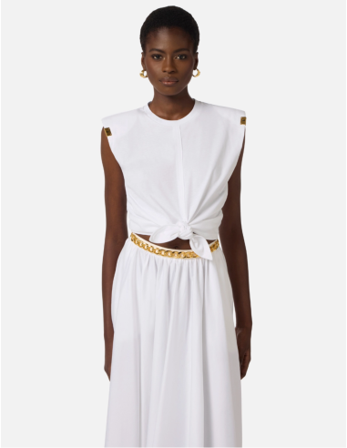 t-shirt court blanc elisabetta franchi nice