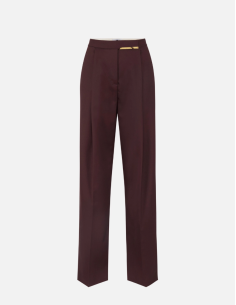 pantalon à pinces marron elisabetta franchi