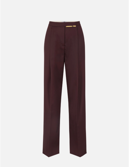 pantalon à pinces marron elisabetta franchi