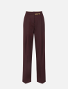 pantalon à pinces marron elisabetta franchi
