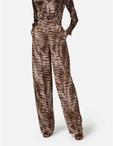Lightweight Animal Print Summer Trousers