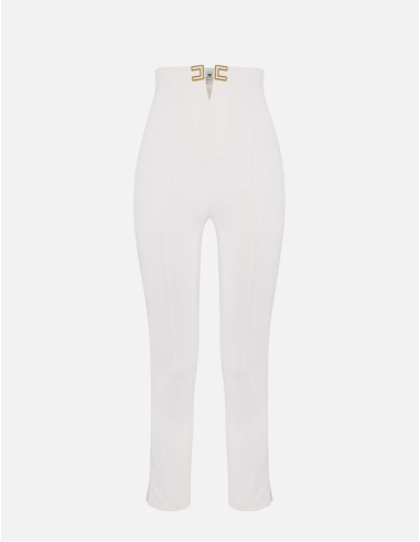 pantalon stretch blanc elisabetta franchi