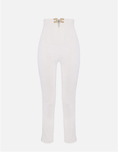 pantalon stretch blanc elisabetta franchi