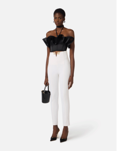 pantalon stretch blanc elisabetta franchi 2