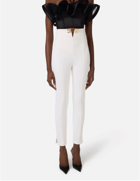 pantalon élastique blanc elisabetta franchi