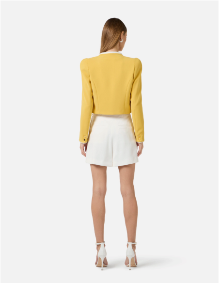 Elisabetta Franchi White Shorts With Gold Chain Nice