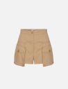 Elisabetta Franchi Camel Cotton Shorts