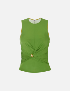 Elisabetta Franchi Sleeveless Green Top