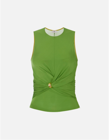 Elisabetta Franchi Sleeveless Green Top