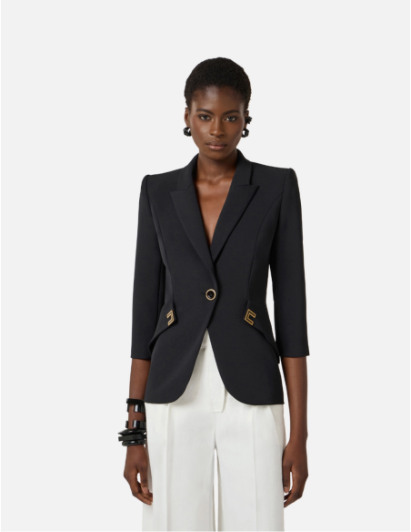 Elisabetta Franchi Logo Blazer Jacket