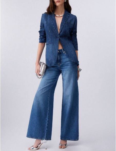 Liu Jo veste moderne denim bleu