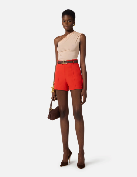 Short minimaliste rouge pour femme