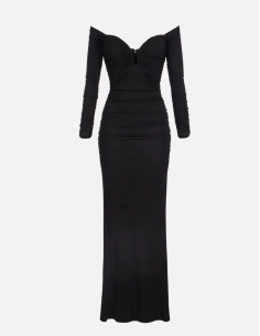 Elisabetta Franchi Black Evening Dress