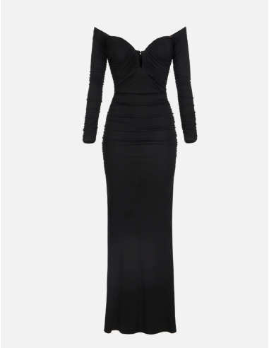 Elisabetta Franchi Black Evening Dress