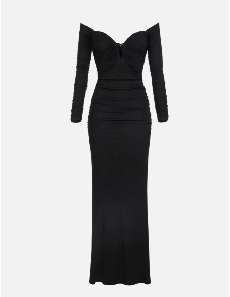 Elisabetta Franchi Black Evening Dress