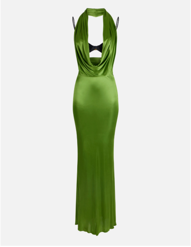 robe de cérémonie satin vert