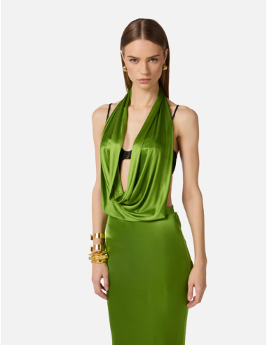 robe de soirée longue satin elisabetta franchi