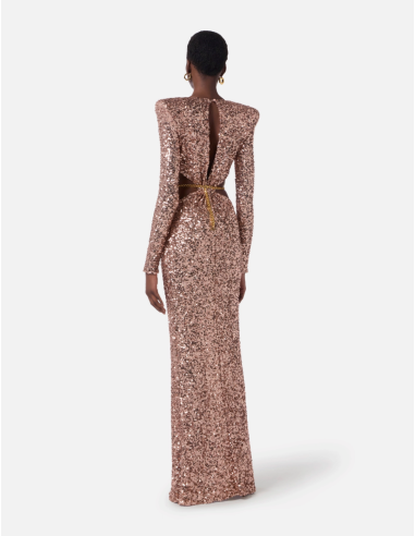 robe demoiselle d'honneur or rose elisabetta franchi