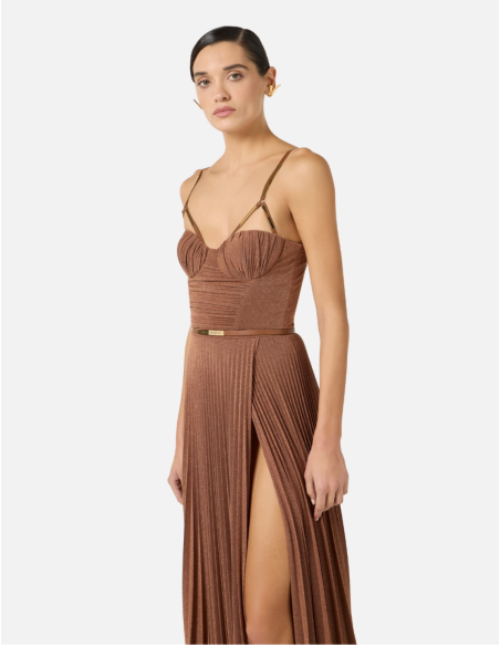 robe demoiselle d'honneur camel paillettes