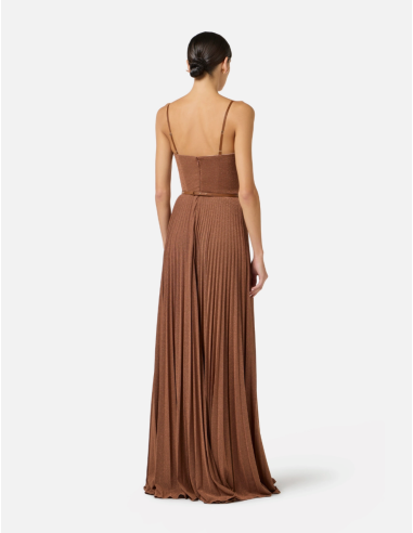 robe mariage paillettes camel elisabetta franchi