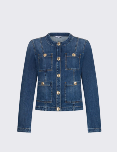 Blouson Liu Jo en Denim avec Boutons - UA6260