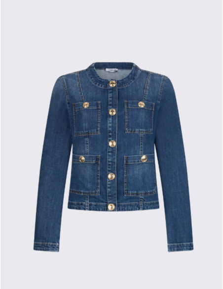 Blouson Liu Jo en Denim avec Boutons - UA6260