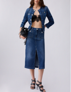 Blouson Liu Jo en Denim avec Boutons - UA6260 2