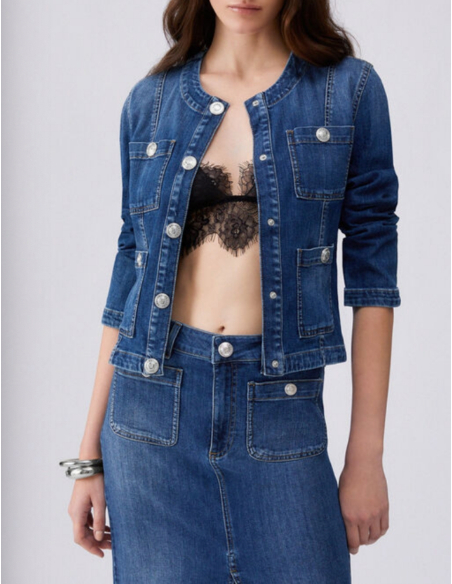 Women’s denim jacket modern casual outfit