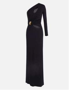 Elisabetta Franchi Black Long Evening Dress