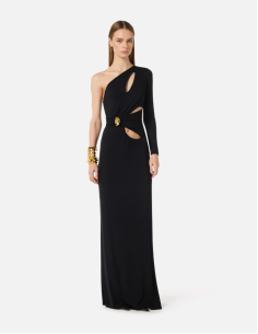 Elisabetta Franchi Black Long Evening Dress 2