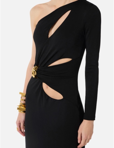 robe noire cocktail marque italienne