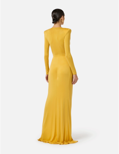 Robe de cérémonie jaune elisabetta franchi