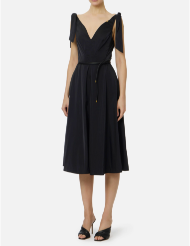 Women’s voile dress shoulder knots detail