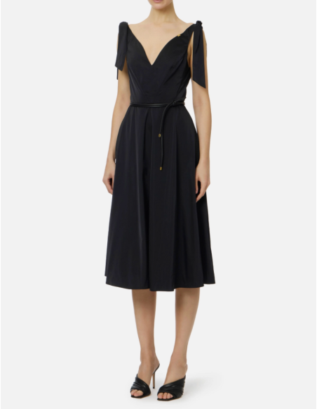 Women’s voile dress shoulder knots detail