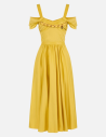 Elisabetta Franchi Yellow Cotton Dress