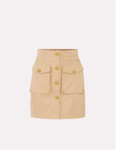 Elisabetta Franchi Camel Safari Skirt