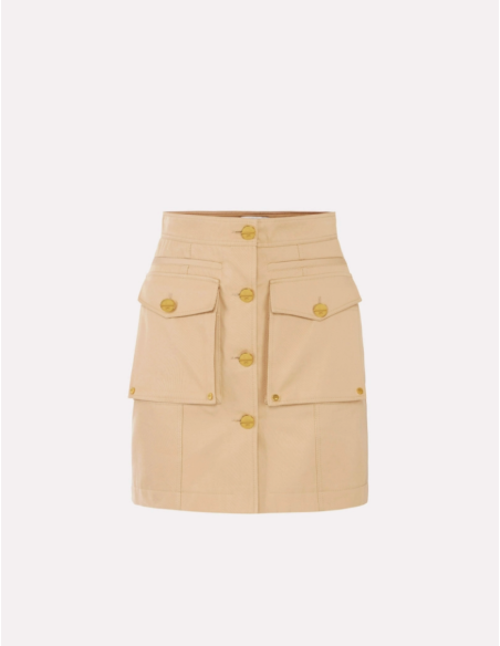 Elisabetta Franchi Camel Safari Skirt