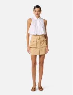 Elisabetta Franchi Camel Safari Skirt 2