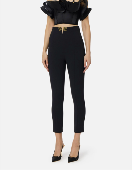 pantalon stretch noir elisabetta franchi