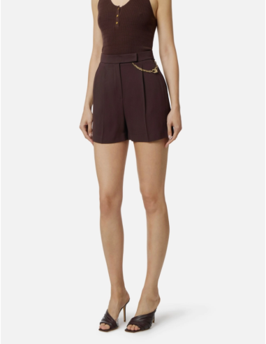short marron élégant elisabetta franchi