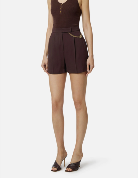 short marron élégant elisabetta franchi