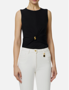Elisabetta Franchi Sleeveless Black Top