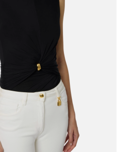 Elisabetta Franchi Sleeveless Black Top 2