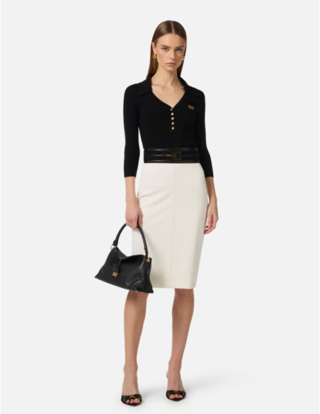 White Sheath Skirt Elisabetta Franchi
