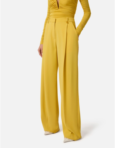 pantalon à pince jaune elisabetta franchi