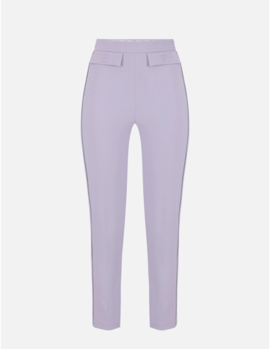 pantalon cigarette lilas femme moderne